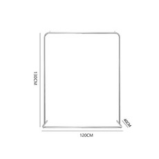 스틸옷걸이 옷가게행거 심플 실버 의류매장 진열대, U자형 곡선 헤어라인 120 130