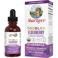 메리루스 키즈 엘더베리 블루베리 + 라즈베리 액상형, 1개, 30ml