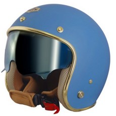 GP-5 MTS 343 復古半罩安全帽, 消光藍綠,XL