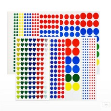 글마트 스티커 하트스티커, 301-1 (7매)