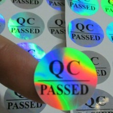 스티커 품질관리합격 큐씨패스드 패쓰드 QC PASSED 품질관리 합격, 단일, 1개