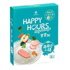 大地之愛 Happy Hours 寶寶粥150gx2包組，多種口味可選，即食常溫粥，寶寶副食品推薦, 1個, 蘋蘋愛小豬粥 / 0302, 300g