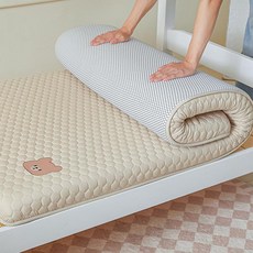 토퍼매트리스 침대매트 토퍼패드 슬림 바닥매트리스 접이식, 1cm, 베이지옐로우 4.5cm