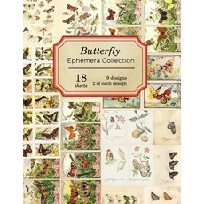 (영문도서) Butterfly Ephemera Collection: 18 sheets - 9 designs - 2 of each design Paperback, Independently Published, English, 9781689125062