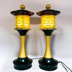 古德 圓滿如意燈 雙色 鍛造銅 神明燈 祖先燈 公媽燈 佛燈 光明燈 LED晶片, 1尺1, 古沉色