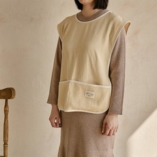 돗투돗 코지심플 순면 엄마턱받이 수유 앞치마, 1개, 1개입, 옐로우