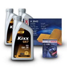 더 뉴 QM6 (HZG) 2.0 가솔린 엔진오일세트 킥스 GX7 5W30 (구) G1, 킥스 GX7 엔진오일세트