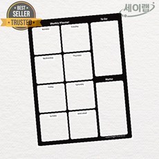 세이랩 마그피아 유리부착 위클리 스케줄보드 300x400 자석 체크형 플래너 주간