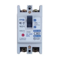 [진흥전기] 주택용 배선 차단기 100AF (C타입) JSMH-102P 80A, 1개