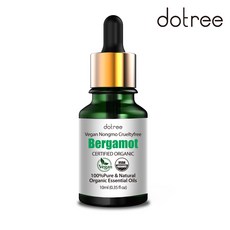 도트리 100% 유기농 비건 아로마 에센셜 오일 원액 베르가못 번들구성, 2개, 10ml