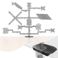 Pholiten 태블릿 2-in-1 노트북 및 15.6인치 휴대용 모니터용 범용 VESA 마운트 어댑터 100x100 조절 가능한 홀더 7.7-10인치까지 확장 1703, 접시