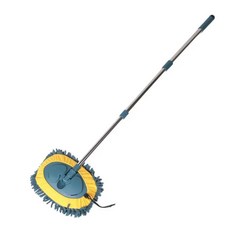 자동차 청소용 걸레 세척 브 회전식 망원경 텔레스코픽 셔닐 먼지 제거 바닥 창문 청소 도구, 01 Gray  Yellow, 선택: 기본, 1개