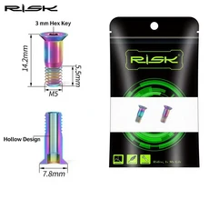 RISK 티타늄 자전거 뒷변속기 풀리 볼트 – M5x14.2mm MTB 및 로드 바이크 가이드/텐션 (2개), 02 RISK RT018 R, 01   Mainland