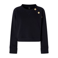 핀코 버튼 디테일 코튼 스웨트셔츠