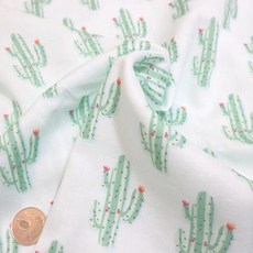 仙人掌 二重紗布 嬰兒服飾手作