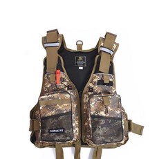 반센트 낚시조끼 루어 조끼 낚시 바다 민물 부력 계류 갯바위, 황색(밀리터리)