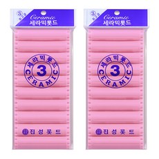 오라이브 진성 셀프파마 세라믹 헤어 롯드 3호, 2개, 핫핑크