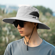 미터즈 자외선차단 등산모자 빅사이즈 낚시 캠핑 챙모자, 라이트그레이