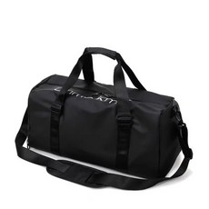 健身包男乾濕分離訓練運動包，手提行李袋，短程旅行大容量游泳包, 黑色52*24*24公分, 1個