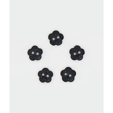 퀼트스타 고급 플라워 단추 11mm_블랙, 1세트, 블랙