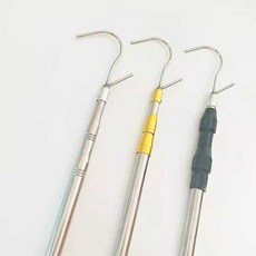 맨홀 뚜껑 집게 벤치 맨홀뚜껑 경계석 플륨관 하수구, 1개, 블랙 이중 봉 5m + 덮개 봉