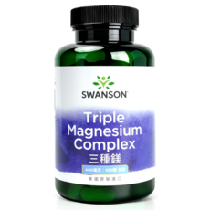 【SWANSON 美國斯旺森】 三種鎂 複合素食膠囊 400mg 100顆, 1個