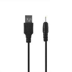 USB 전원 케이블 DC 5V 전원 공급 충전 아답터 전원선 연결선 2.5 x 0.7mm 블랙, 1m, 1개