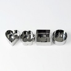 스테인리스 무스틀 세트 티라미수 케이크 떡 만들기 디저트 푸셔 포함 4종