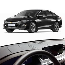 더뉴말리부 가죽 대시보드커버 자동차 대쉬보드 차량용 논슬립 선 용품 덮개 대쉬보드 가죽 논슬립 커버 dew+078Dc, 전방추돌무 스피커유_레드스티치