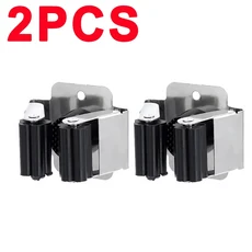 1-10개 스테인리스 스틸 대 빗자루 홀더 벽걸이 녹 방지 보관 훅 욕실 주방 정원 도구 정리함, 01  Semi Black-(2PCS)