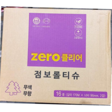 화장실 화장지 제로클리어 점보롤 2겹 16롤 180m, 본상품