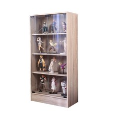 BuyJM低甲醛加大五層玻璃門展示櫃(120x60) 公仔櫃 書櫃 收納櫃 置物櫃, 漂流木