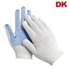 DK KC인증 DK도트장갑 PVC 점박이장갑 기사장갑 100켤레 올풀림방지 오버록, 점박이, 100개