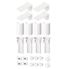 창문 주름 블라인드 브래킷 액세서리 키트 롤링 커튼 클램프 지지 세트, One set