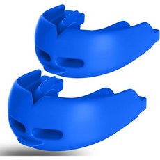 TEETH WALLS2Pcs 스포츠 마우스 가드 청소년 성인 치아 교정용 축구헬멧 스트랩 소프트 끓지 않음 주짓수 럭비 하키, Dark Blue/Strapped
