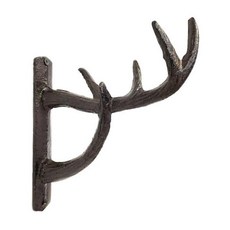The Bridge Collection 사슴 뿔 벽 후크 - 롯지 스타일 주철 벽걸이 행거 - 캐빈 및 사냥 테마 장식 172482, The Bridge Collection 사슴 뿔 벽 후