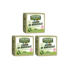 프랑스 매터사봉 마르세유솝 저자극 올리브 클렌징 비누, 300g, 3개입