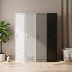 LOCKER LAB 락카랩 철제 락커 철제 캐비넷 사물함 락커룸 락카장, 화이트, 1단