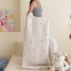 수스존 라이오셀 먼지없는 얇은 차렵이불 사계절 무릎담요 캠핑담요 블랭킷, 라이오셀 하트