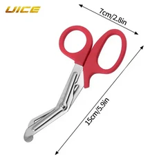 쿠쿠스토어 아이스 하키 테이프 가위 면화 절단을위한 다목적 스테인레스 스틸 PVC 붕대 전단 액세서리, 05 빨간
