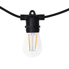 HK Sell 세나 어댑터 필라멘트 스트링라이트 줄전구 알전구 캠핑전구 카페 야외 파티, 25m 50구, 투명전구, 1개