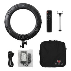 유튜브 유튜버 라이브커머스 개인 방송 셀프 줌 촬영 조명 링라이트 455mm, 블랙 DH-RL18, 1개