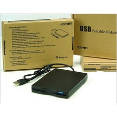 플로피디스크 리더기 usb 컴퓨터 USB연결 읽기, 1개, 노트북용 3.5/1.44 외장 플로피