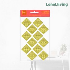 로넬리빙 세모네모 청첩장견출지 10-819 희자문 4매 1개입 전통문양 청첩장라벨