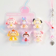 (6P) 뽀글뽀글 파자마 산리오 마그넷 자석 냉장고 현관문 홈데코 인테리어 귀여운 소품