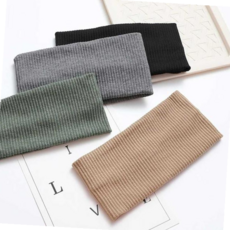 운동머리밴드 여성 패션 니트 헤어밴드 운동 헬스 조깅 땀흘림 방지, 블랙