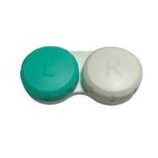 地球 軟式隱形眼鏡保存盒 八字水盒 輕巧方便攜帶 有效分隔鏡片 確保鏡片存放於無菌環境, 1個, 隨機