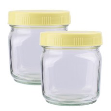 가인글로벌 꿀병600 유리병 아이보리캡 식품유리병 다용도유리병, 2개, 440ml