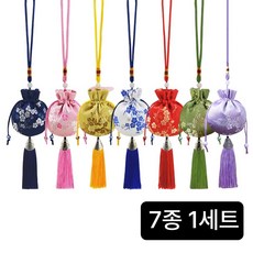 포유마트 전통 비단 복주머니 파우치 7종 세트, 1 세트