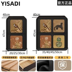 2025新款輕奢小型高級收納黑色創意古風實木床頭櫃 實木家用臥室床邊櫃 實木櫃子 實木抽屜櫃 抽屜櫃子